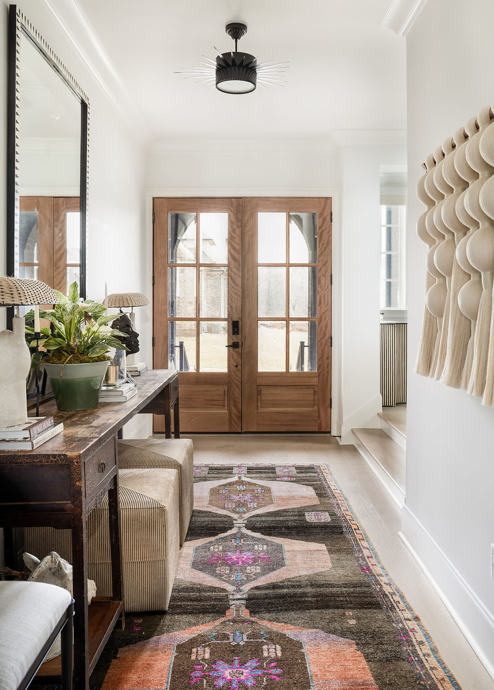 Modern foyer decor by Laura Thurman, Interior Designer in Nashville, Tennessee