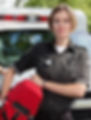 emt nurse with ambulance