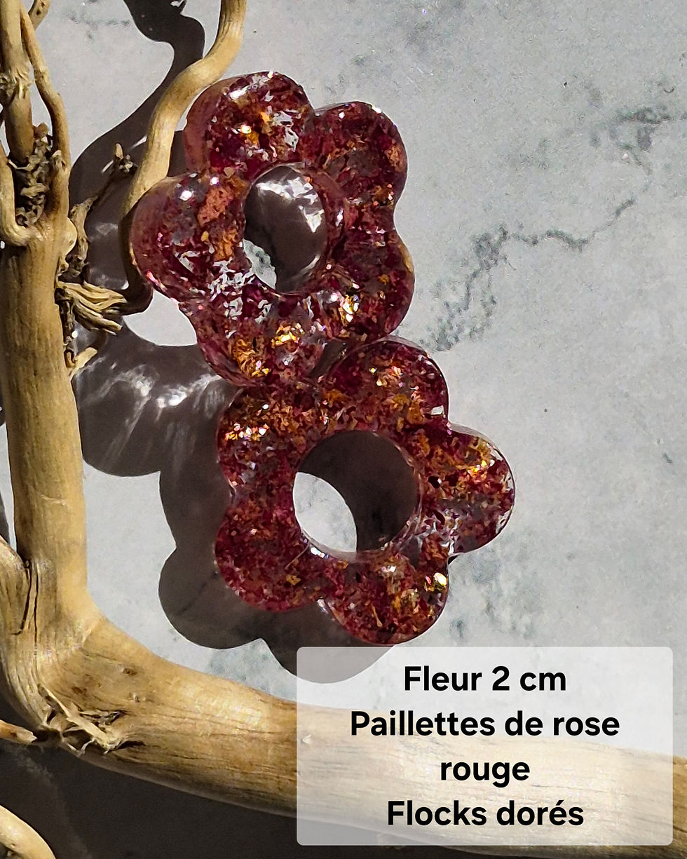 Miniature : Pampilles fleur 2 cm pour créoles