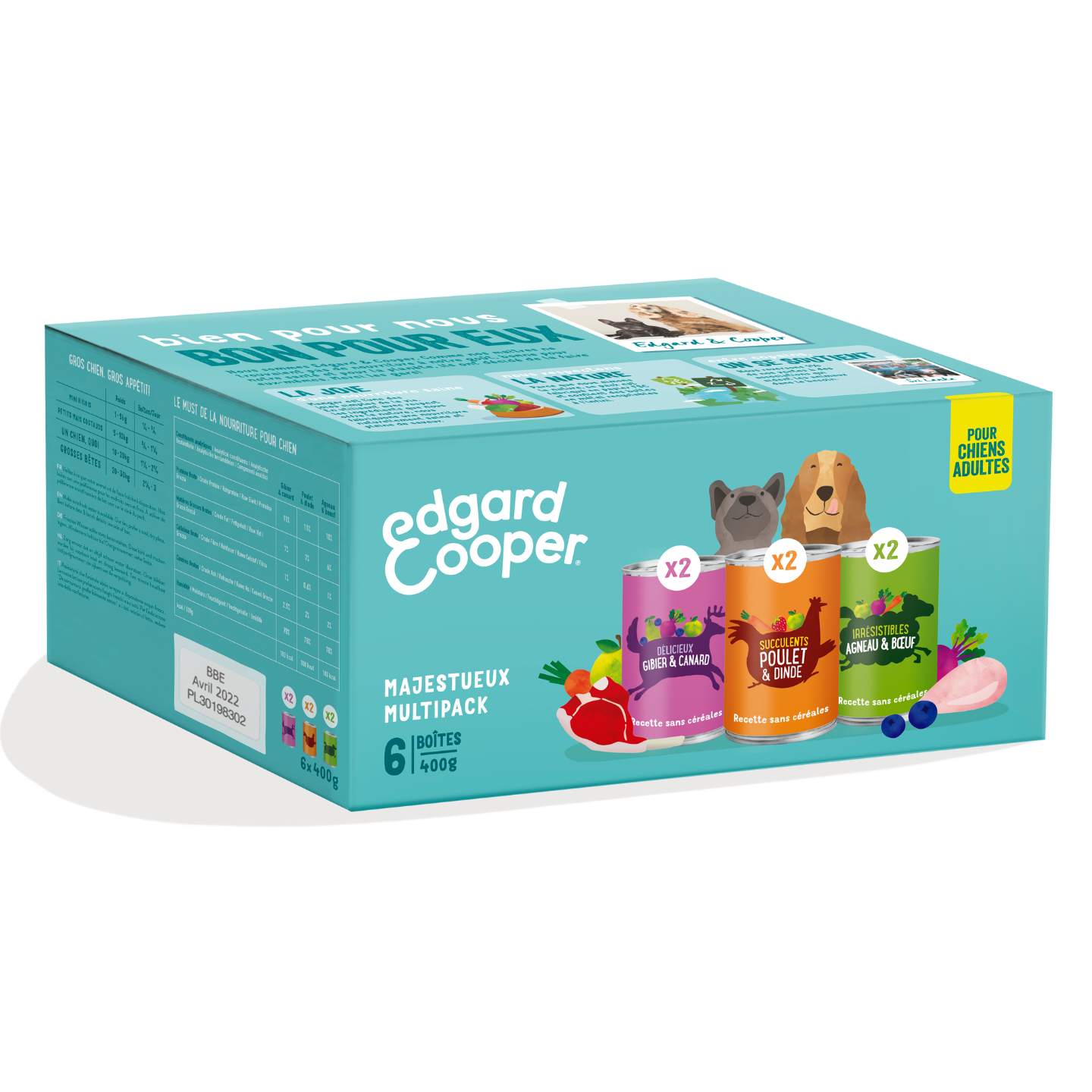 EDGAR & COOPER MULTIPACK BOITE PLT GIB AGN 6 X 400 G