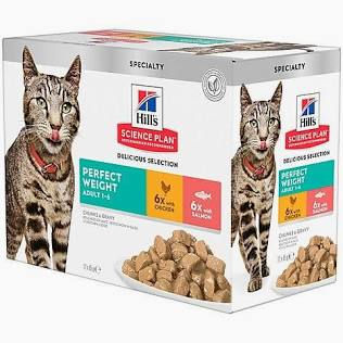 HILLS CHAT MULTIPACK PERFECT WEIGHT POULET 12 X 85 G