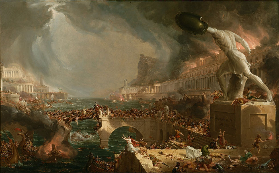 The Course of Empire: Destruction by Thomas Cole, 1836