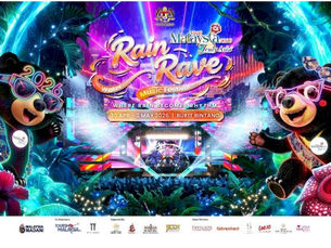 Rain rave water music festival in Malaysia