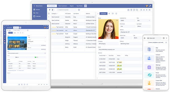 Ninox database en español Solumaker España Mexico Colombia Peru base de datos ERP Gestor Proyectos Tareas Facturacion programas Clientes