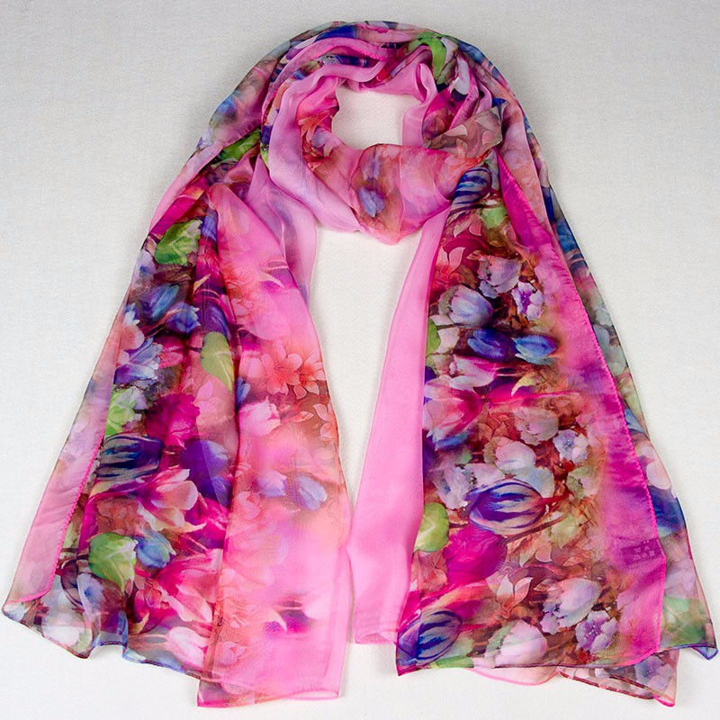 Thumbnail: Rainbow Tulip Scarf 190cm*145cm