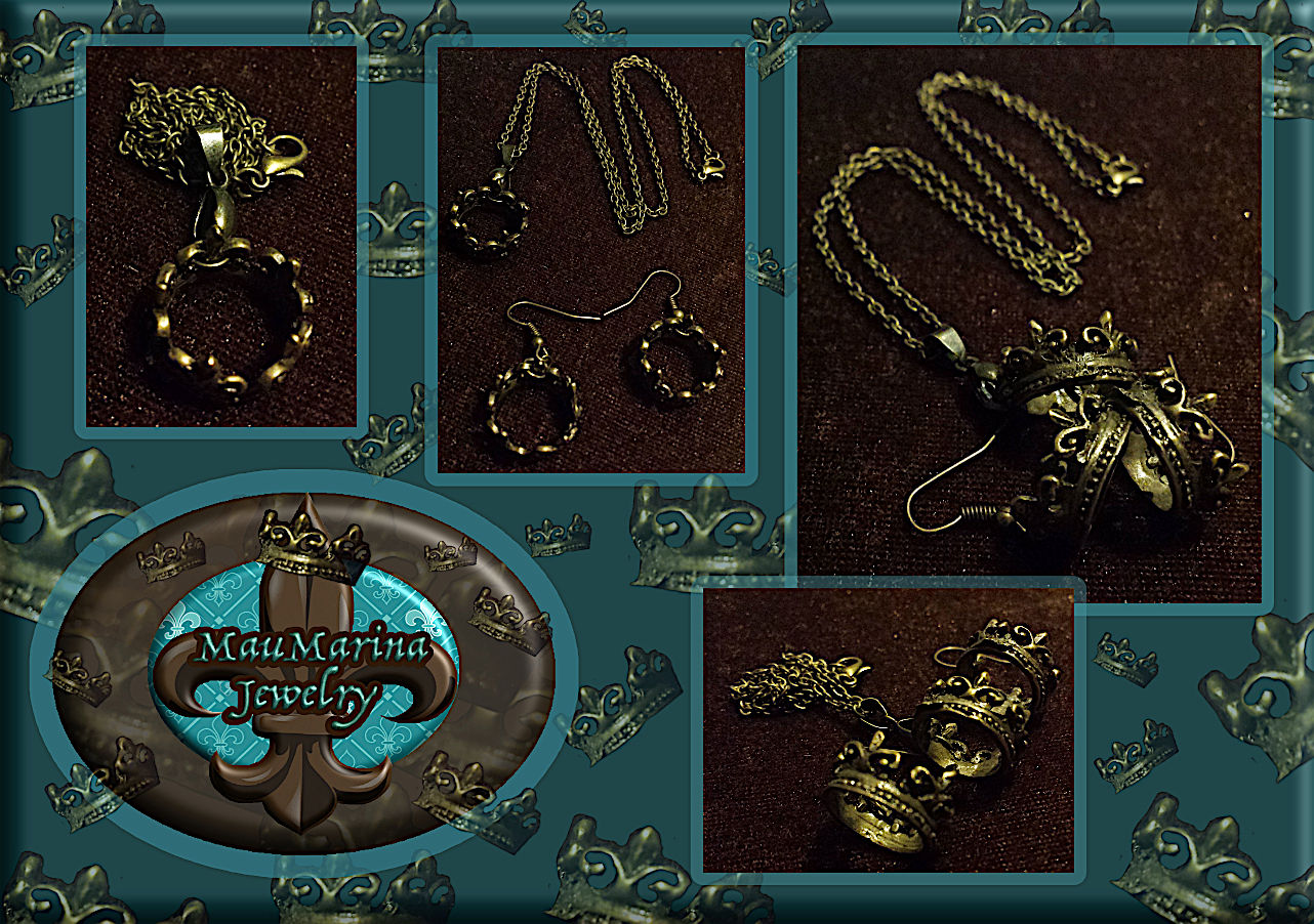 Antique Bronze Crown Set Model No. 2