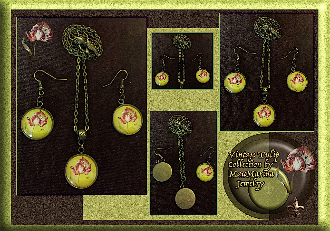 Antique Bronze Tulip Set Model No. 12