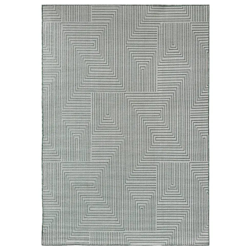 Thumbnail: SR Porto Axis Green Indoor/Outdoor Rug