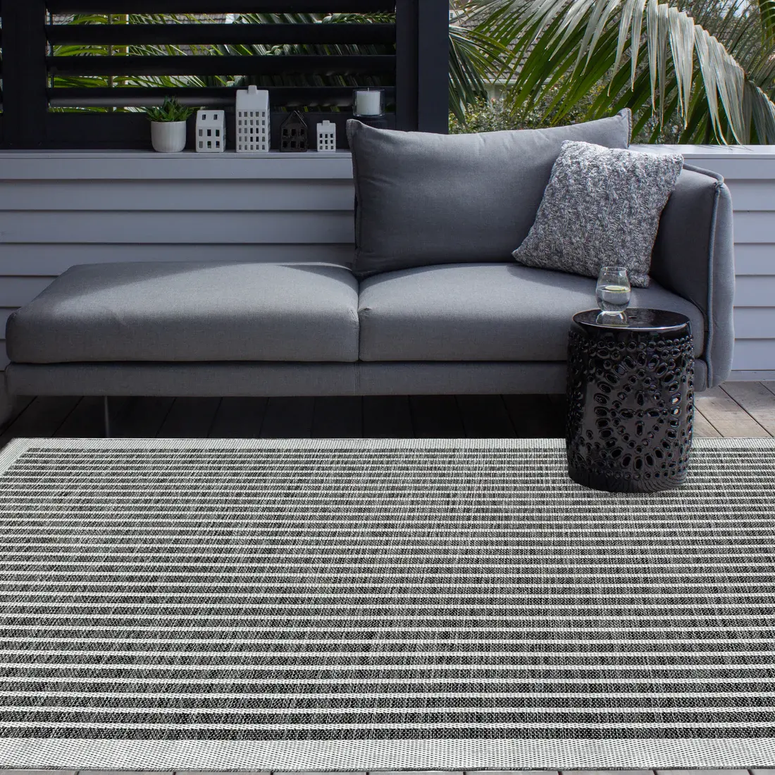 SR Porto Linha Grey Indoor/Outdoor Rug