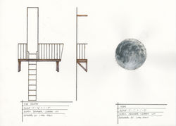 Fire Escape and Moon