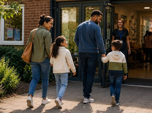 Parents and toddlers gathered inside a welcoming Coventry community family hub