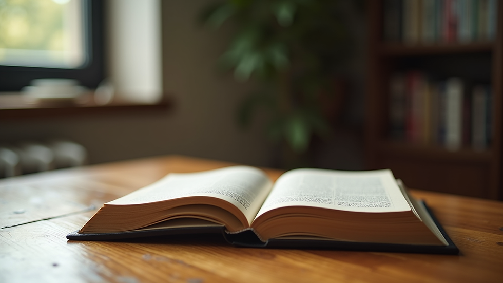 Close-up view of a legal book on a wooden table