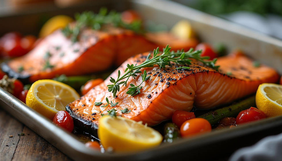 One-Pan Salmon Tray Bake