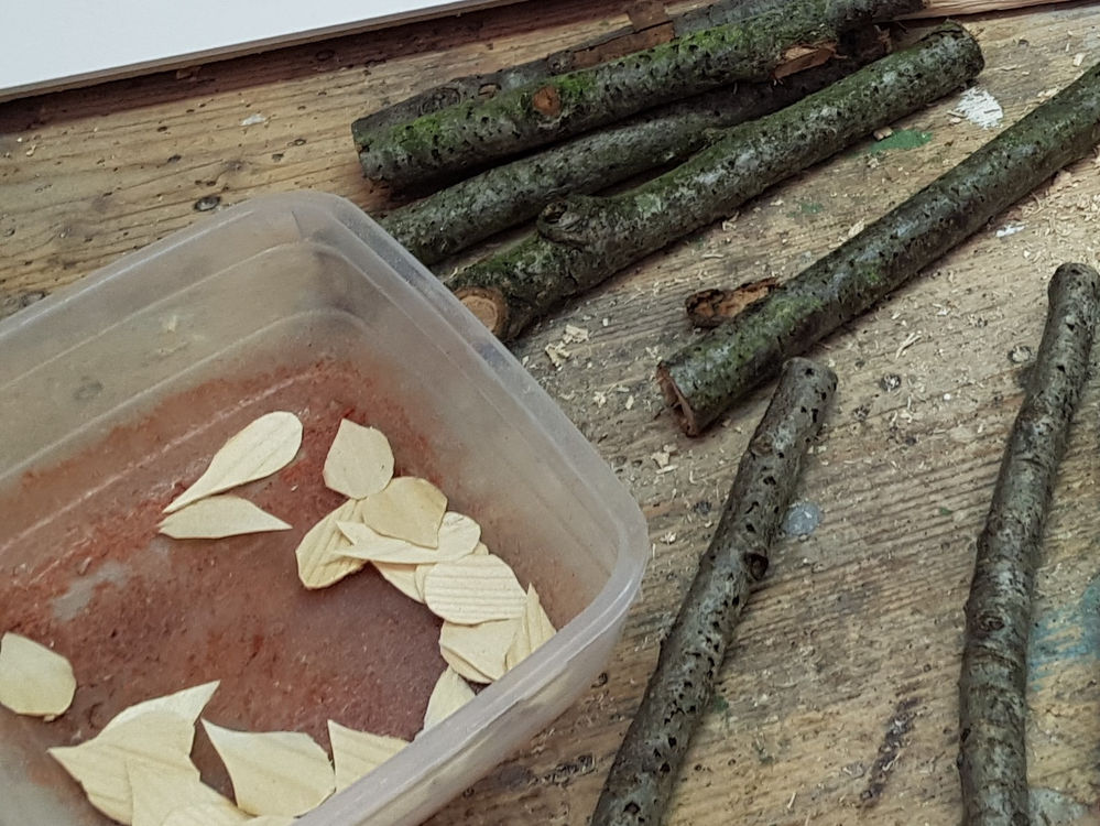 Dekokerzen komplett aus Holz