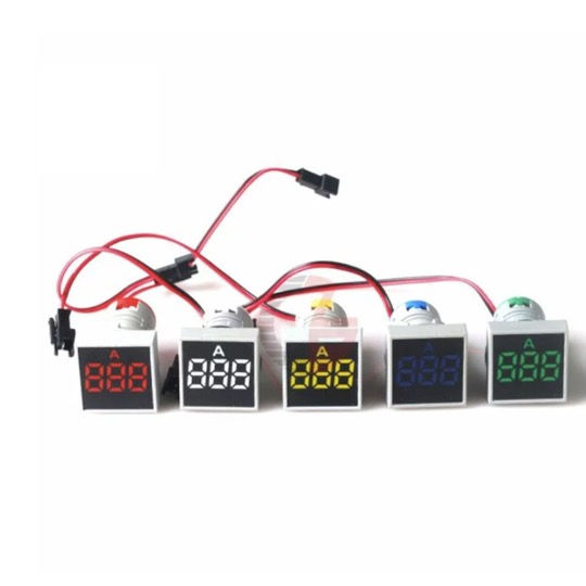 サムネイル： LEDデジタルマルチメーター 電圧計 電流計 AC 50-500V 0-100A AMM-01