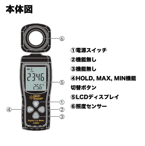 デジタル照度計 JS803-K | 株式会社Joman