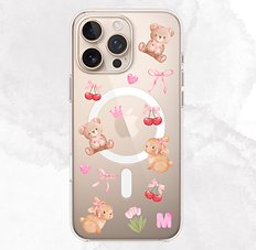 iPhone with UV DTF Printed Stickers on iPhone Case