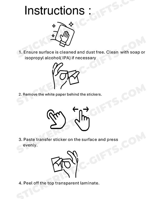 Stickeristic & Gifts, UV DTF Sticker Printing Singapore - Instructions to Pasting Stickers