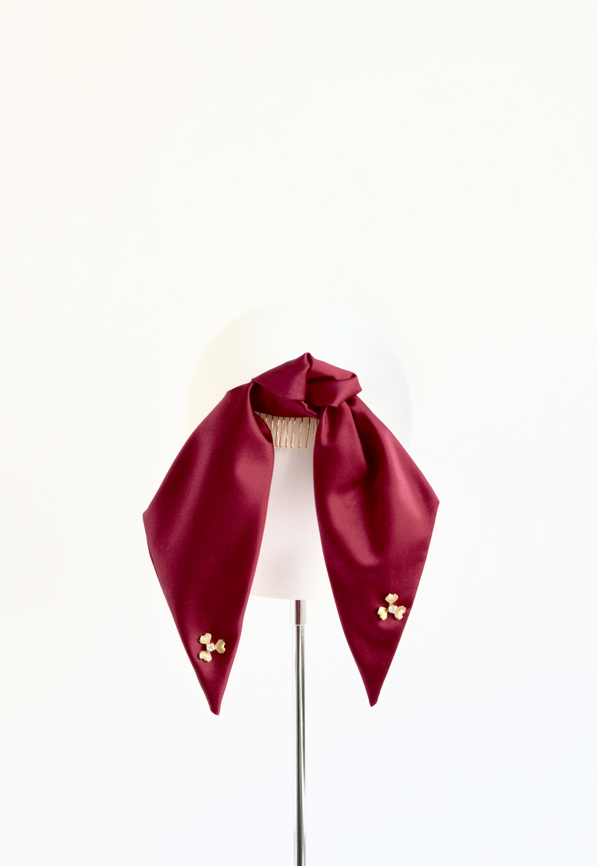 Silk Satin Pony Bow Crimson