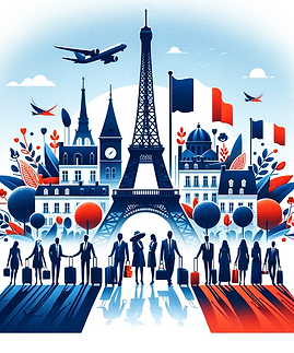 DALL·E 2024-01-06 06.46.02 - An image representing France for a visa consulting website. T