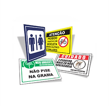 placa em pvc com adesivo em bauru
