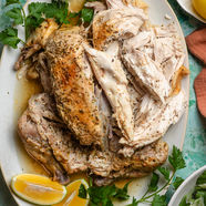 Greek Kleftiko Roasted Chicken (Breast Side Down)