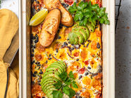 Baked Mexican Frittata with Beans, gluten-free