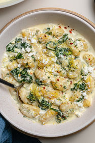 Creamy Spinach and Feta Gnocchi, gluten-free