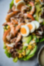 BBQ Prawn Caesar Salad, gluten-free