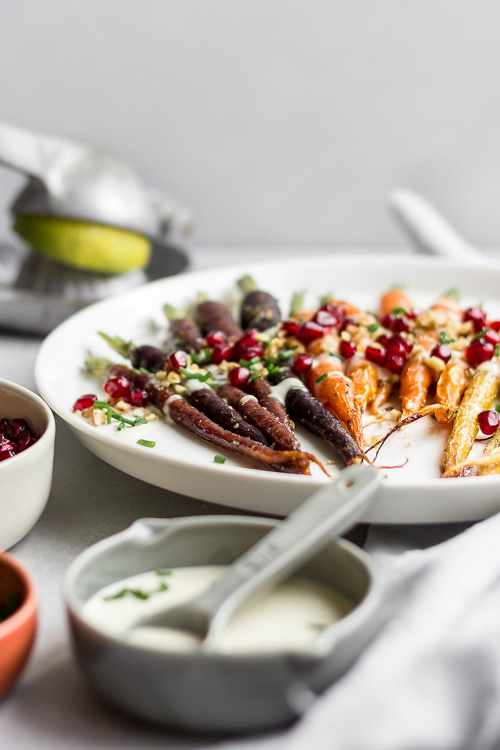 Maple Roasted Carrots with Tahini Miso Dressing, gluten-free
