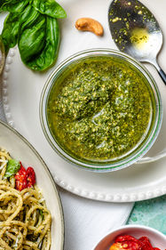 Cashew Basil Pesto, gluten-free