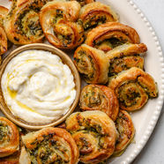 Spinach and Feta Pinwheels, gluten-free