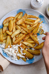 Greek Fried Potatoes (Patates Tiganites)