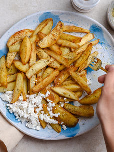 Greek Fried Potatoes (Patates Tiganites)