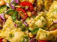 Za’atar Ravioli Pasta Salad, gluten-free