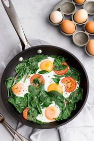 5-minute Eggs and Spinach Breakfast, gluten-free