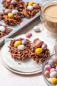 Chocolate Nests with Mini Eggs, gluten-free
