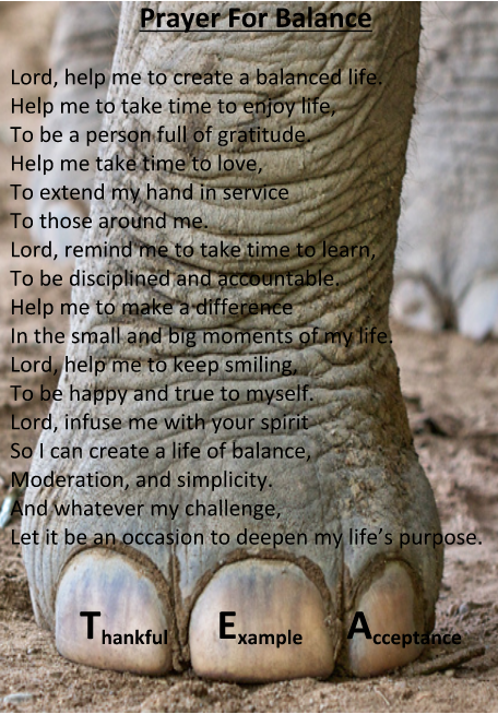 Prayer for Balance