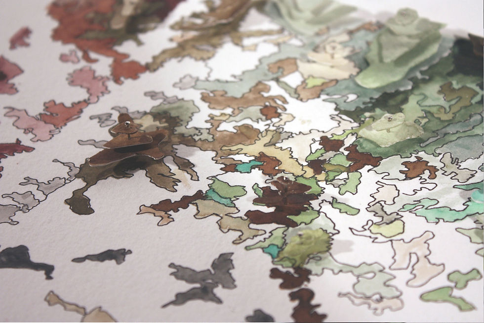 Moss Layered Paper Model