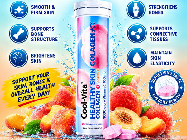 Cool-Vita Healthy Skin Collagen + Vitamin C Effervescent Tablets