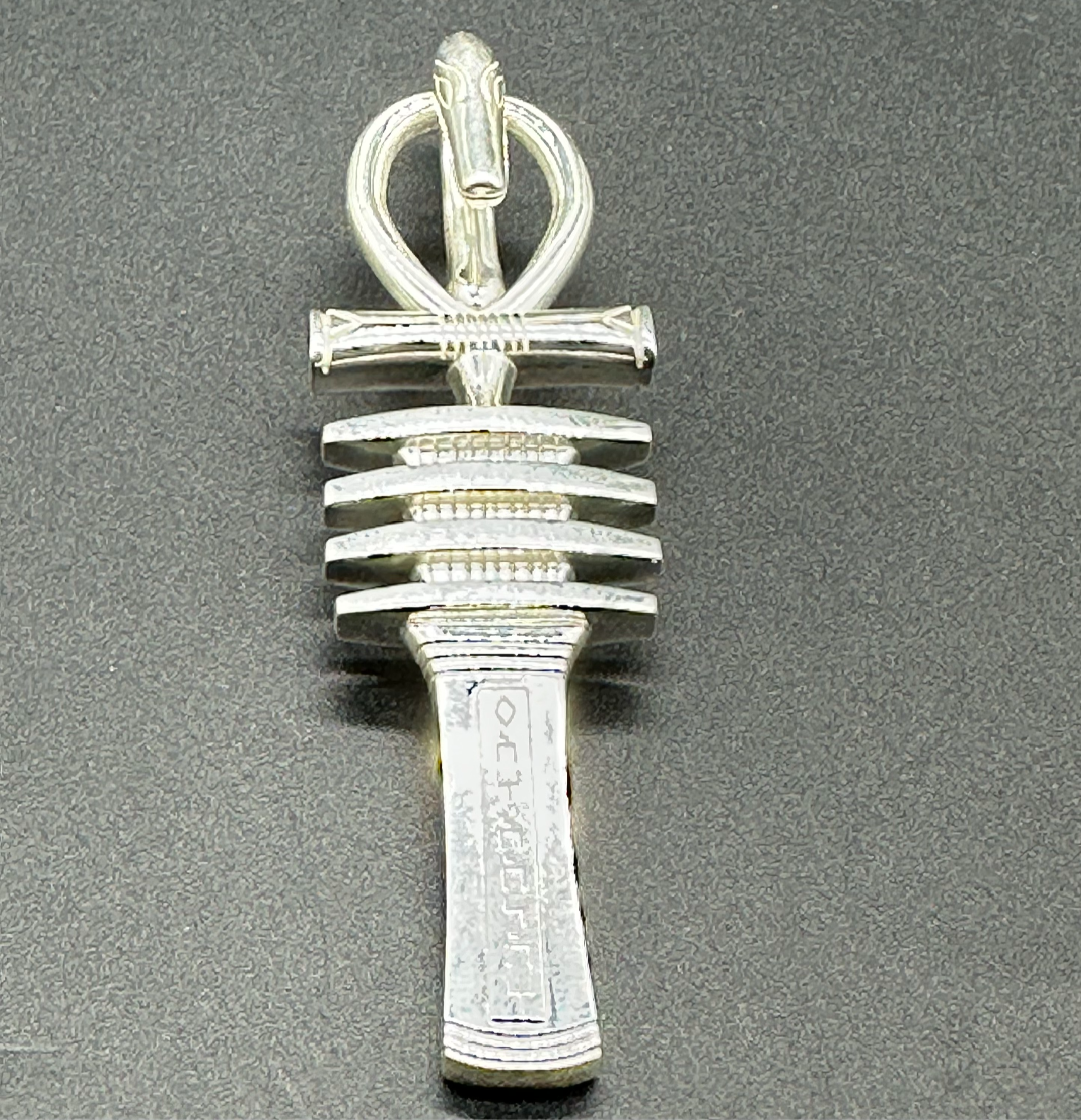 Egyptian Djed Pillar Ankh Sterling Silver