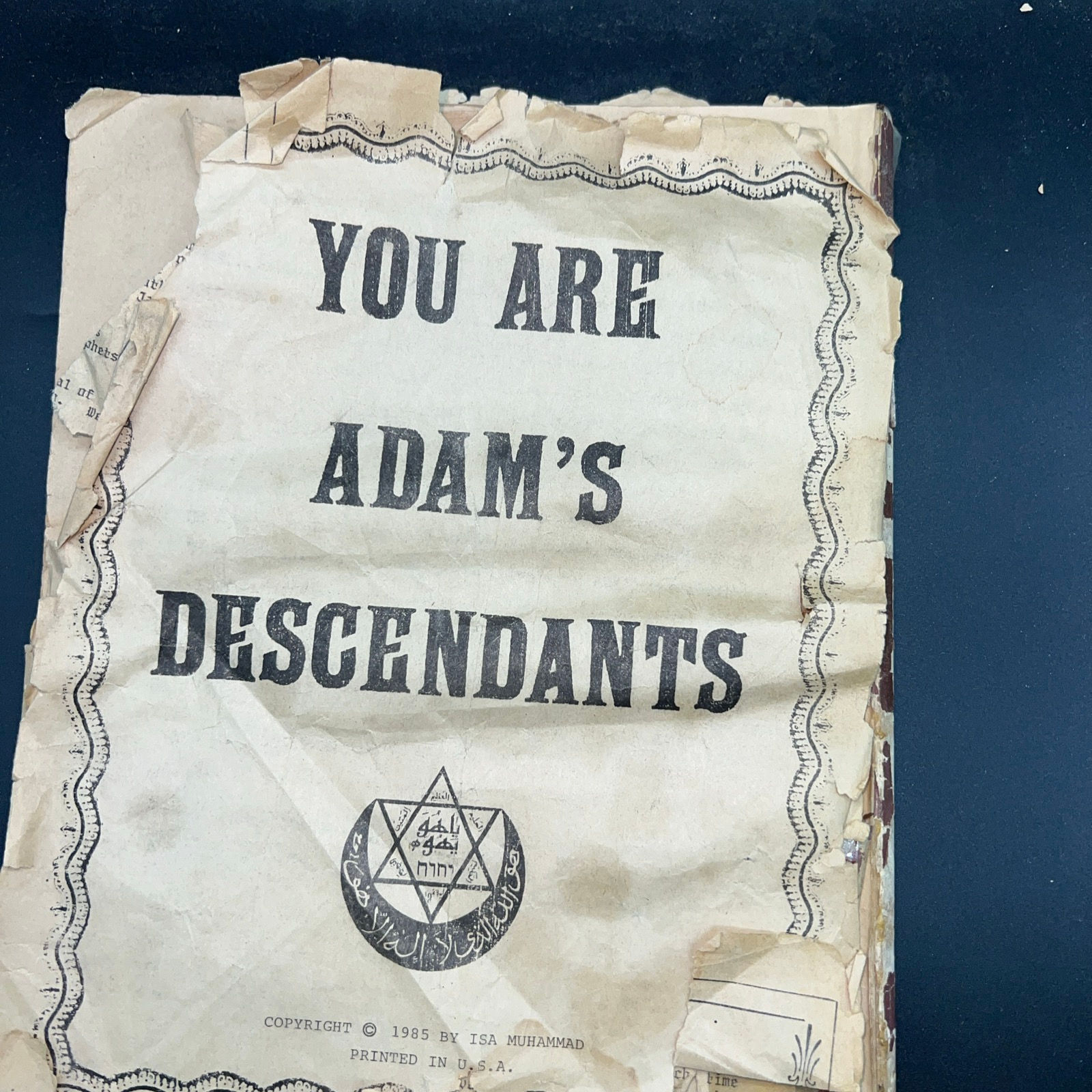 You Are Adam's Descendants
