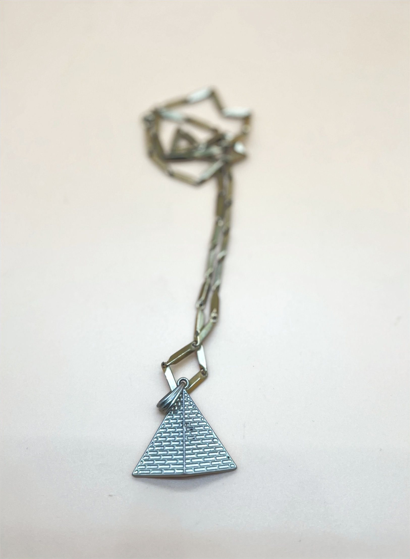 Pyramid Pendant Necklace Stainless Steel