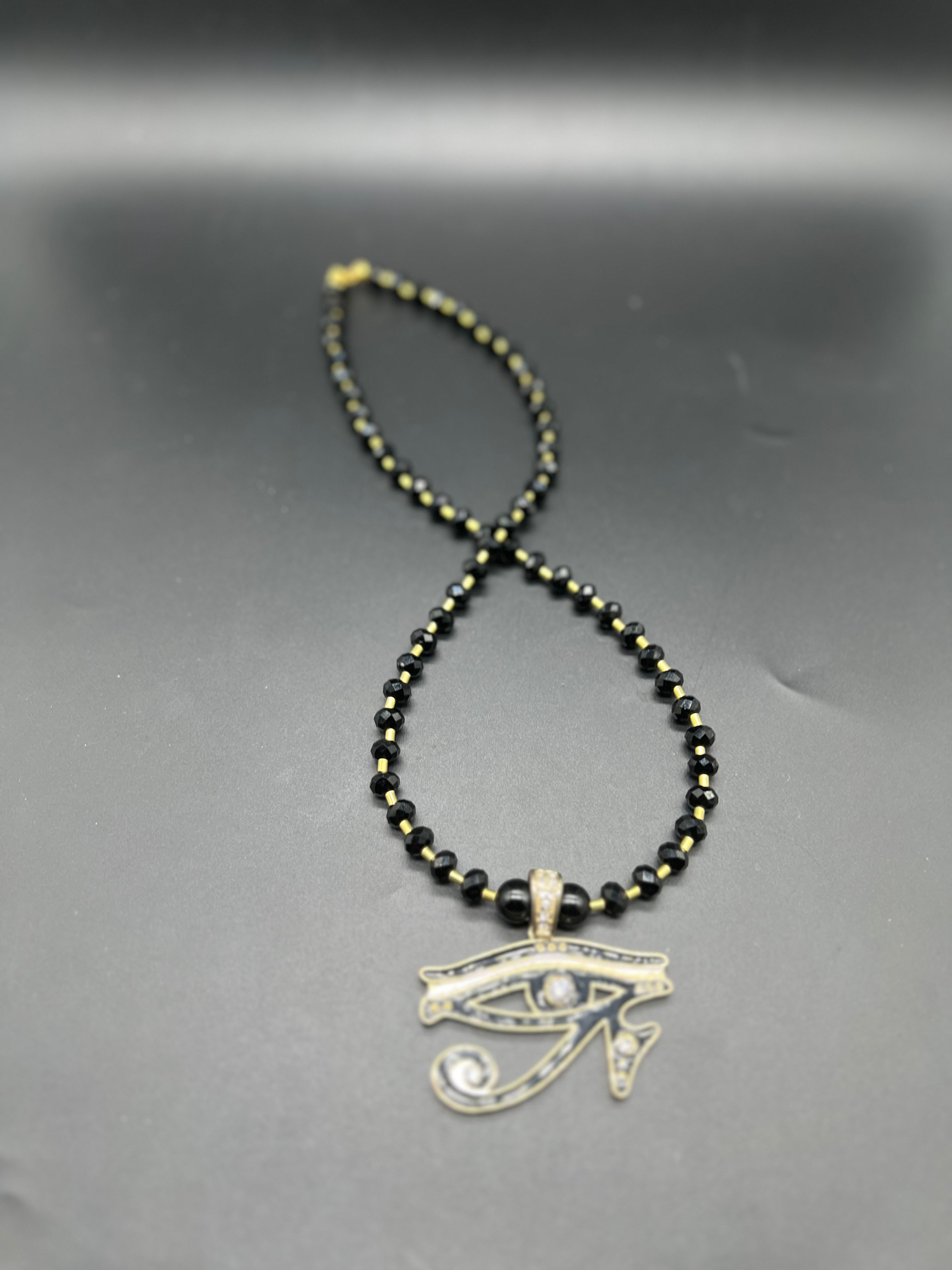 Egyptian Eye black Beaded Necklace