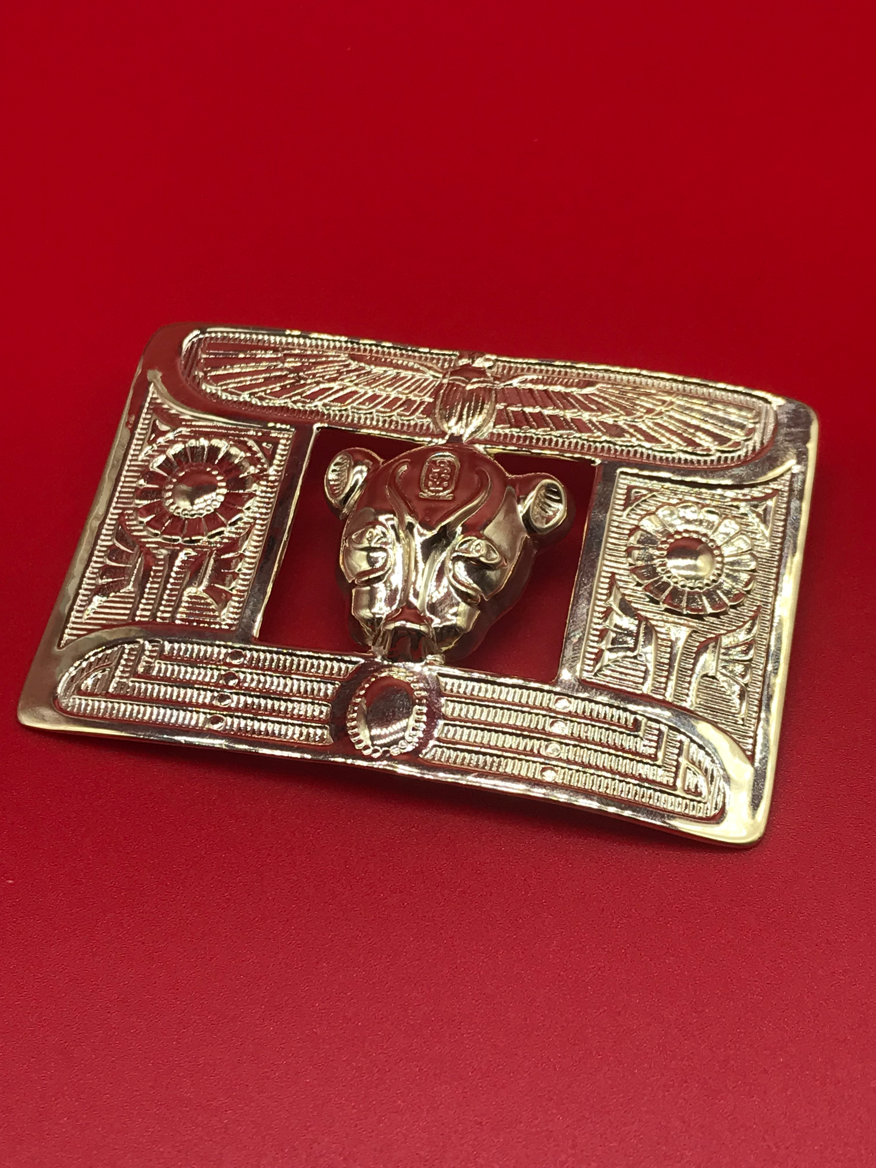 Egyptian Leopard Pectoral Brass