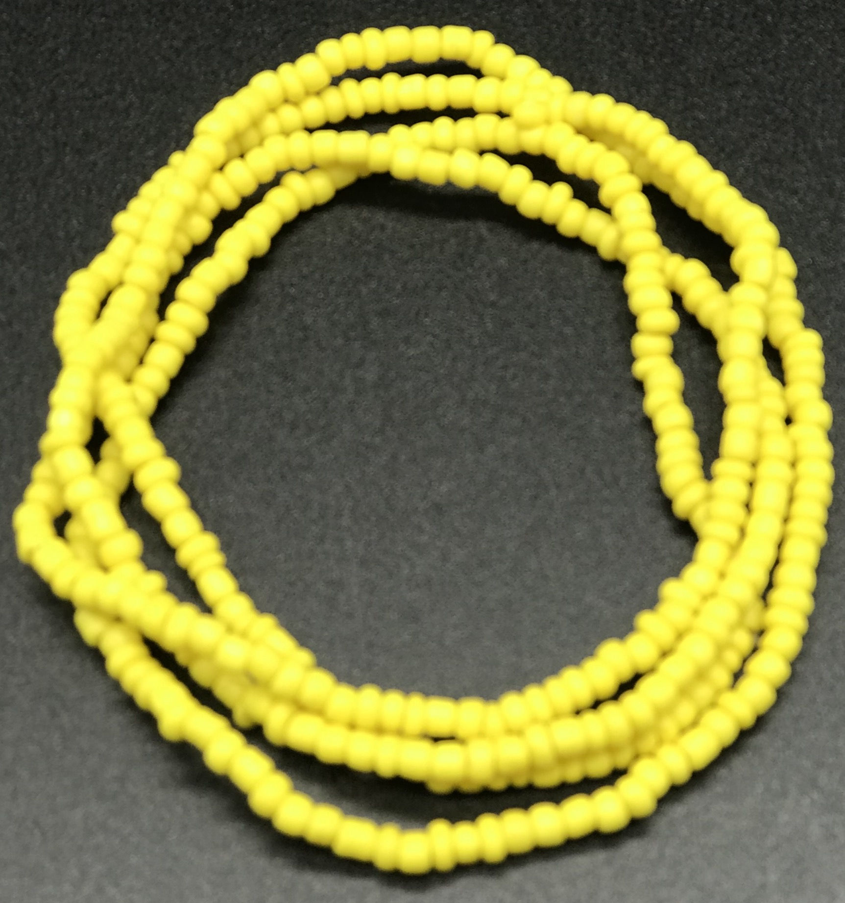 Yellow waist beads
