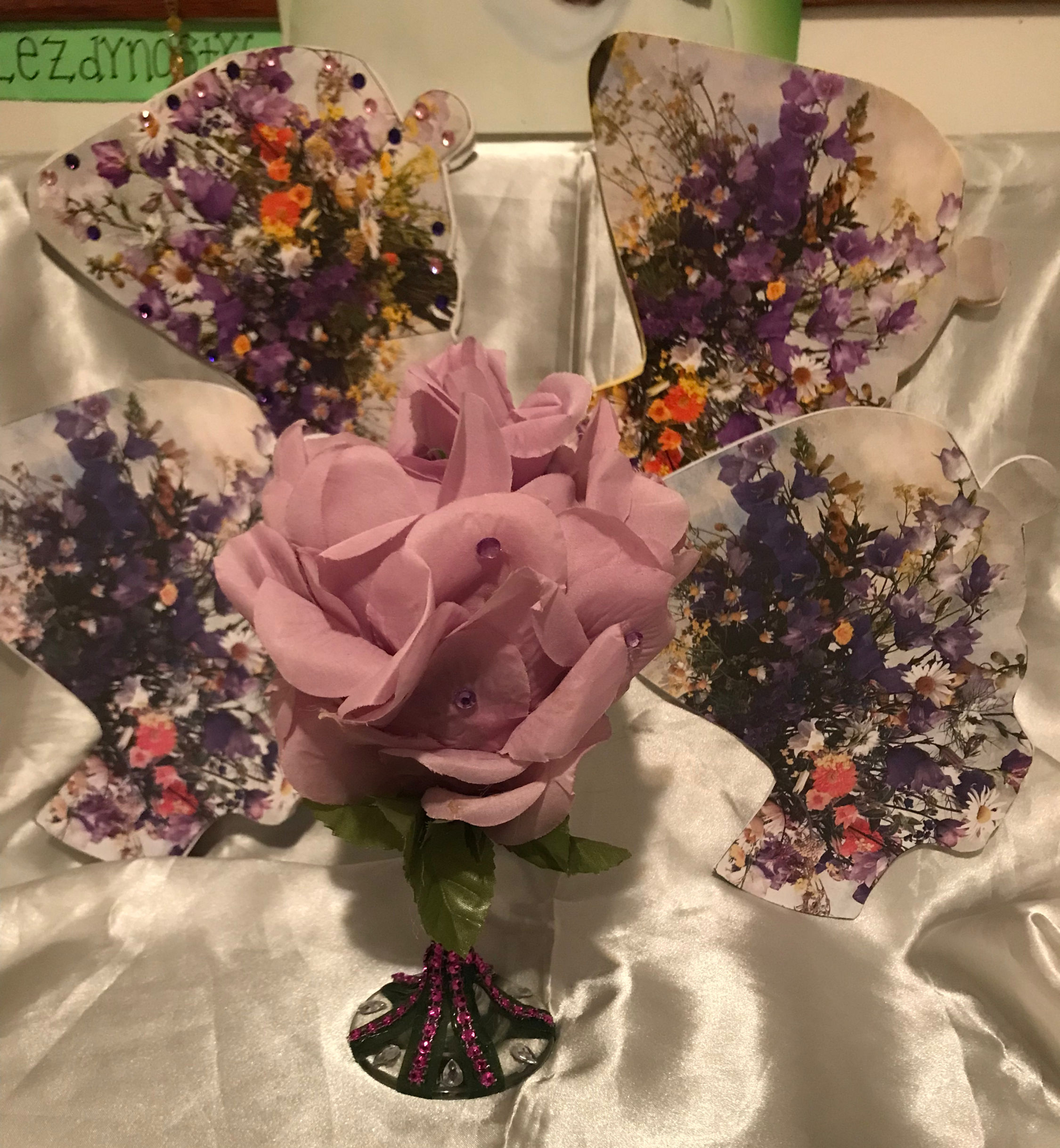 Pink Royal Flower With Goddess heads