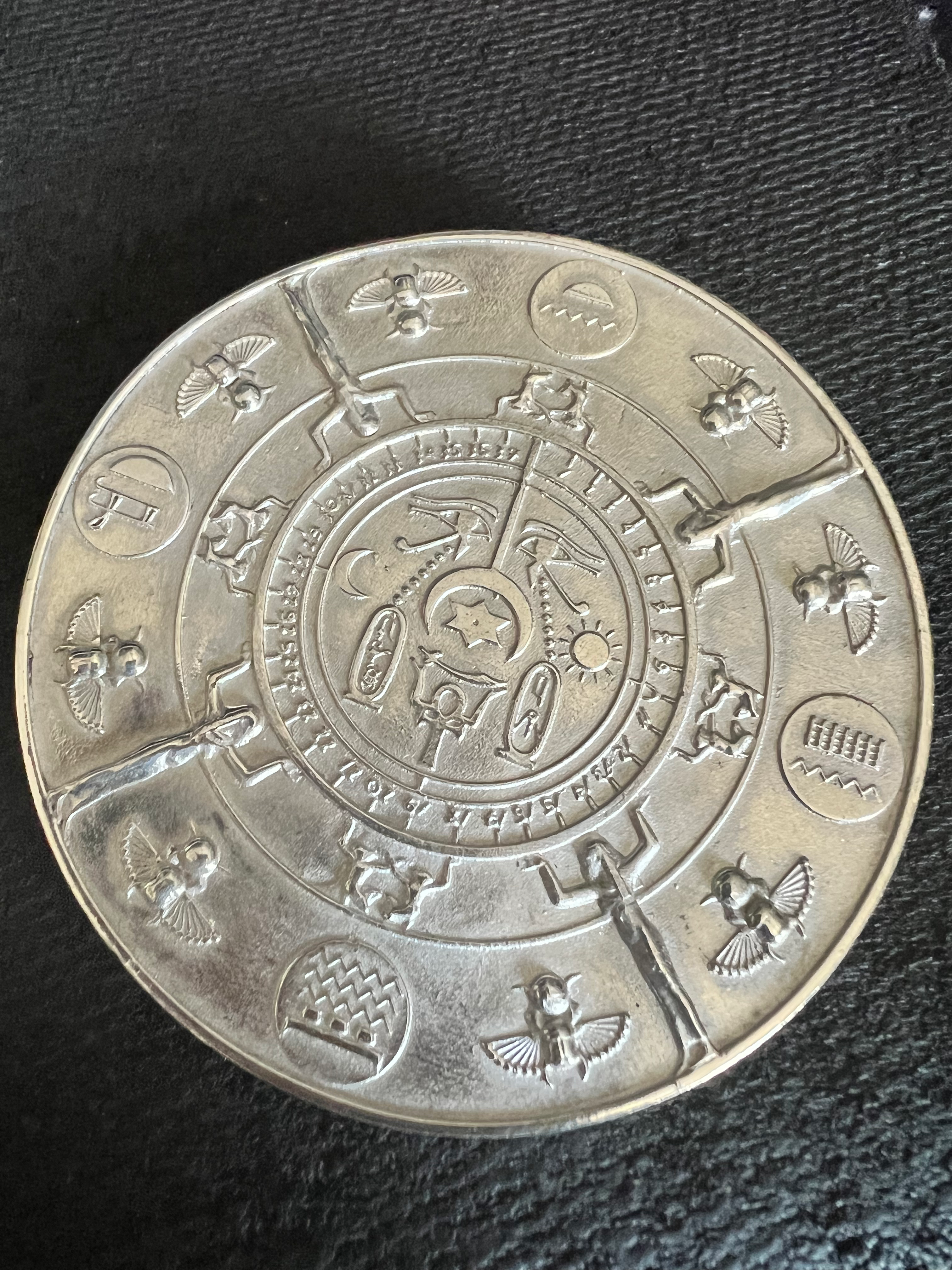 Denderah Sundial Large Pendant Sterling Silver