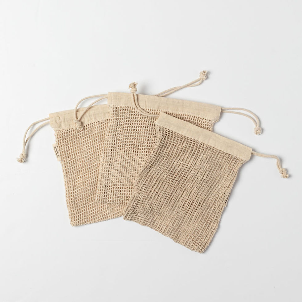 Thumbnail: Cotton Mesh Produce Bags (Small Set of 3)