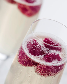 Champagne with Raspberries